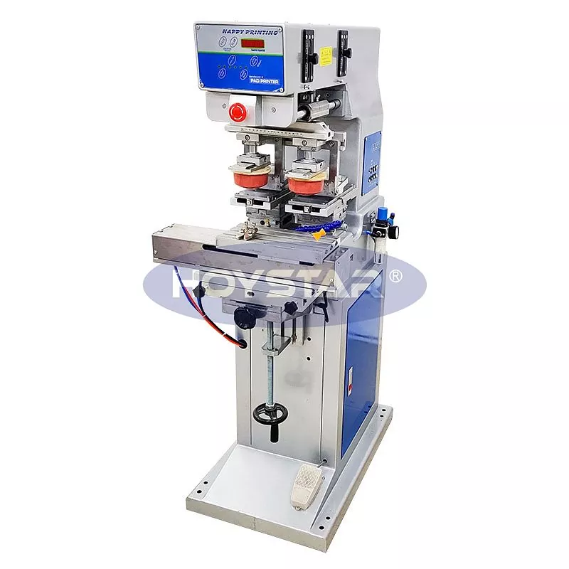 Dwukolorowa drukarka tamponowa ze stołem wahadłowym